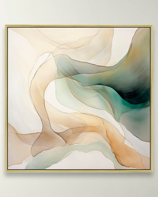 "Guilded Greens 2" Framed Giclee